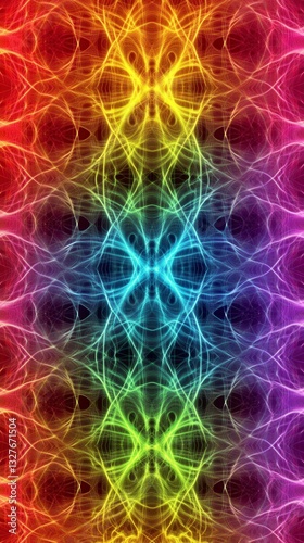 Abstract Rainbow Energy Flow: A Colorful Visual Meditation