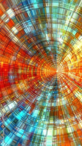 Stunning Abstract Plaid Pattern - Vibrant Colors and Geometric Design