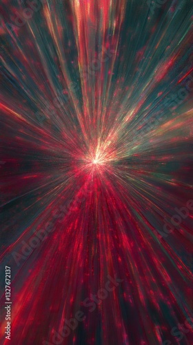 Stunning Abstract Digital Art with Radiant Colors and Dynamic Energy Explosion