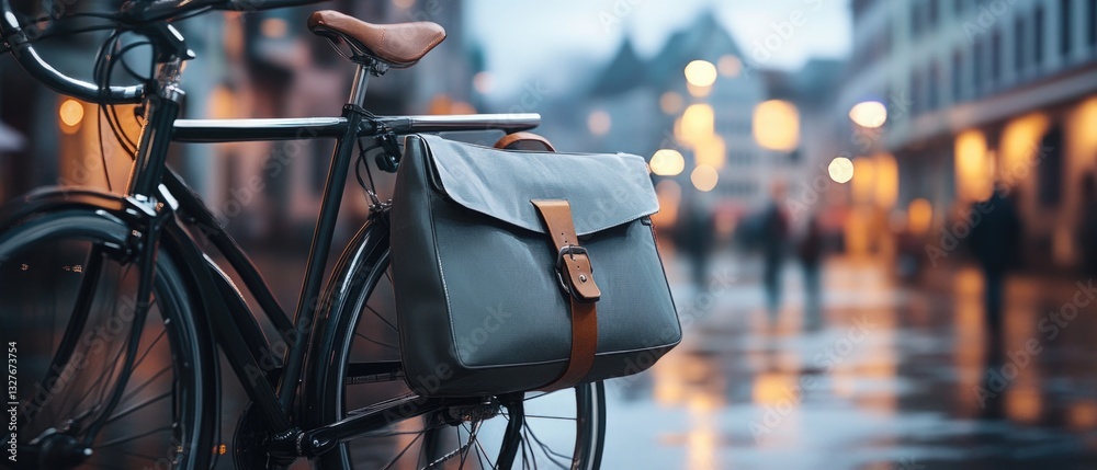 A bicycle equipped with a practical luggage rack for carrying bags or gear A bicycle equipped with a practical luggage rack for carrying bags or gear