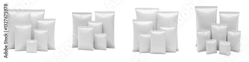Set of Group of White Bags photo
