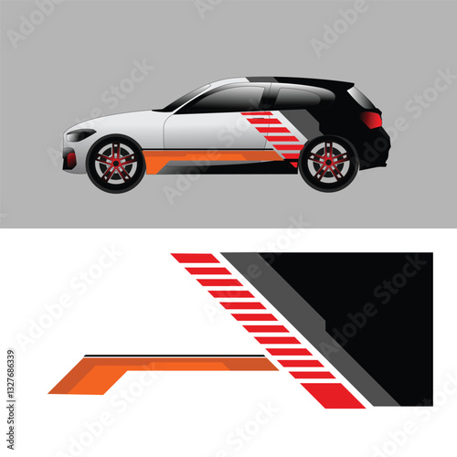 car body background livery decal design. car modification decal