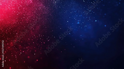 Dazzling Spread of Red and Blue Particles on a Dark Background Crafting an Intriguing and Modern Visual Experience for Art Lovers and Creative Projects