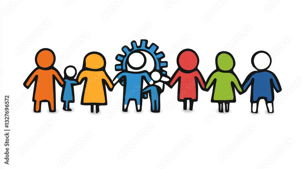 Business flat people teamwork at gear concept, vector illustration. Mechanism application and cartoon communication technology. Man woman character near cogwheel, management design. Business flat people teamwork at gear concept, vector illustration. Mechanism application and cartoon communication technology. Man woman character near cogwheel, management design.