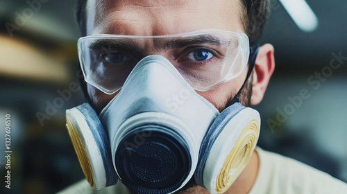 Half mask respirator for protection against toxic substances Generative AI