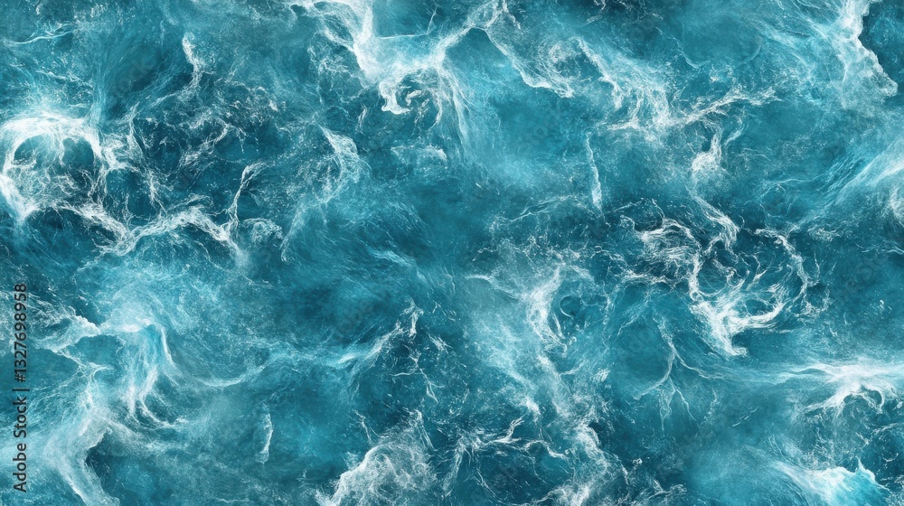 Aegean teal marble swirl texture with a nautical theme background Coastal living style home decor for summer Seamless pattern featuring fluid blue water flow effect on dyed textile