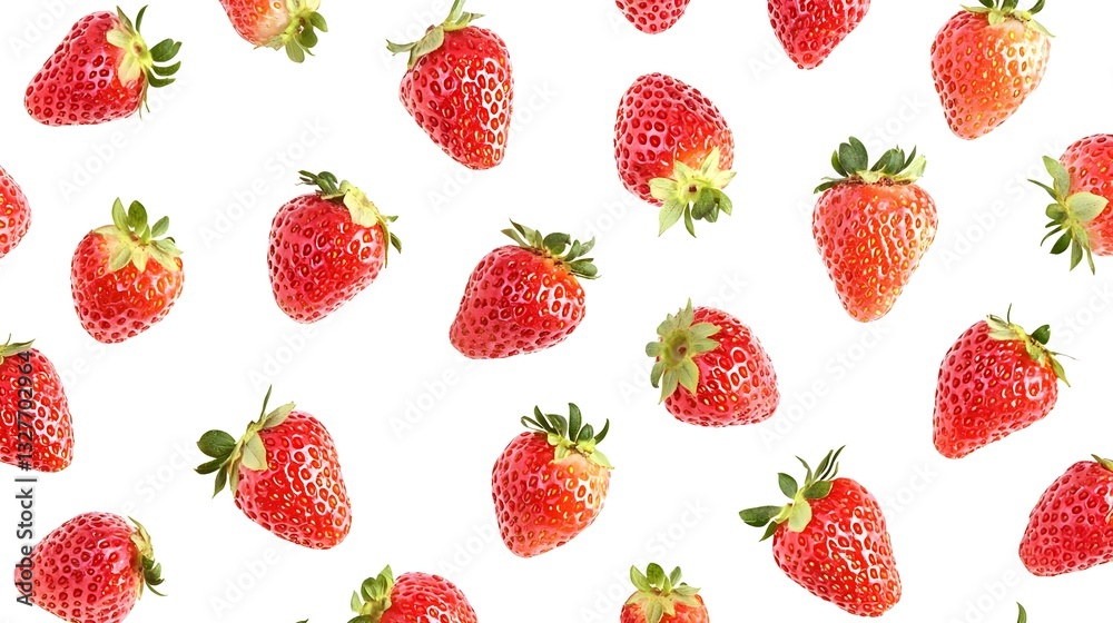 Fresh Strawberries Isolated on White Background Fresh Strawberries Isolated on White Background