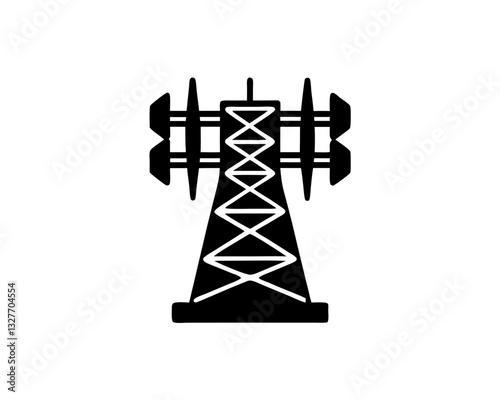 creative details transmission tower icon vector illustration