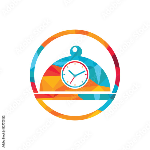 Food time vector logo design template.