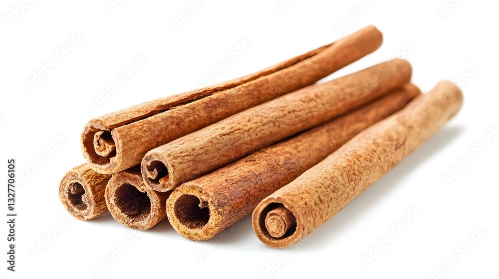 Cinnamon Sticks Isolated On White Background