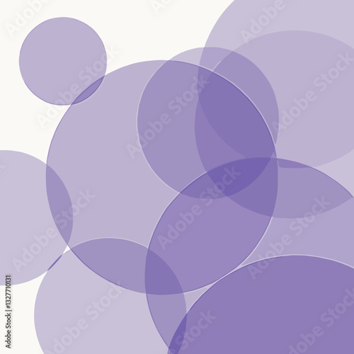 Dynamic abstract vector design with translucent circles, depth and motion