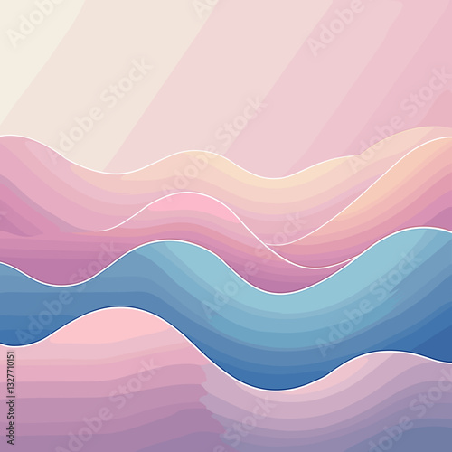 Minimalist gradient waves in pastel hues, representing fluidity
