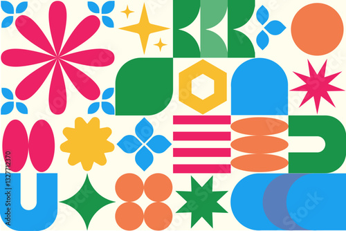 Abstract pop art pattern shape background vector assets, pop art geometry shapes vector pattern
