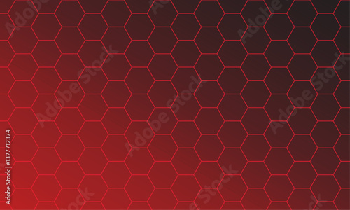 seamless pattern with red hexagons vector assets, honeycomb red pattern background