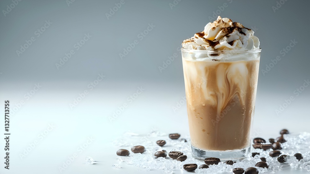 Iced Coffee with Whipped Cream and Chocolate Drizzle Iced Coffee with Whipped Cream and Chocolate Drizzle