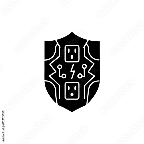 creative details power surge protector icon vector illustration