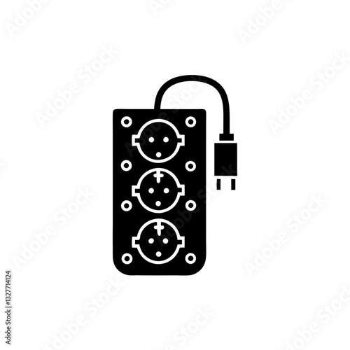 creative details power surge protector icon vector illustration