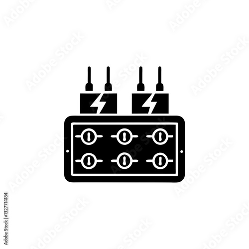 creative details power surge protector icon vector illustration