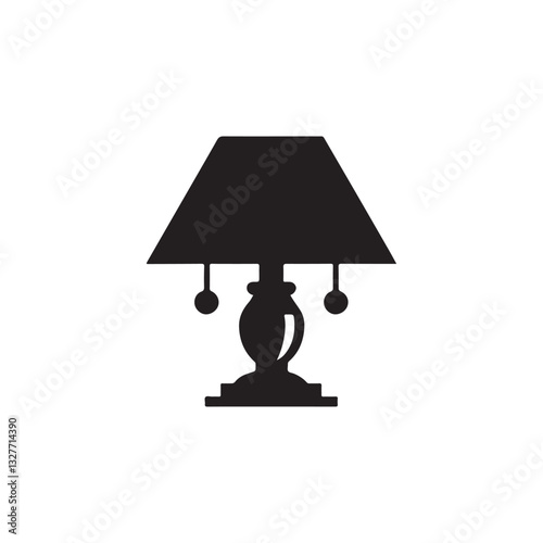Lamp silhouette vector design eps