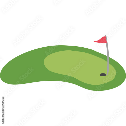 green golf course vector
