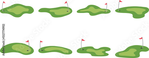 green golf course vector