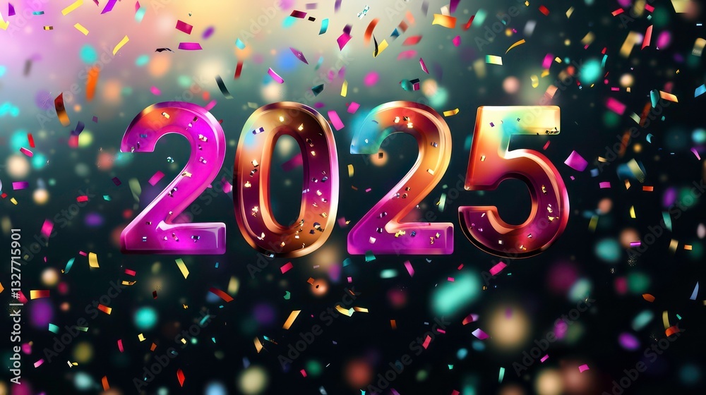 Colorful Celebration Background with Numbers Colorful Celebration Background with Numbers