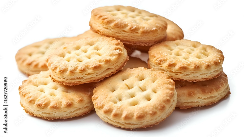 Soft biscuit on a white background Soft biscuit on a white background