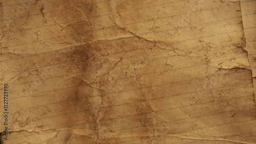 aged notebook leaves, no inscriptions. the leaves turn over and the notebook goes out of frame. training, old vintage. old retro aged paper sheets, copy space background. turning pages vintage