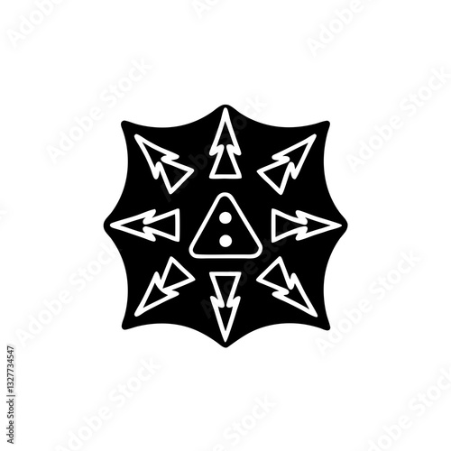 creative details electric shock warning icon vector illustration