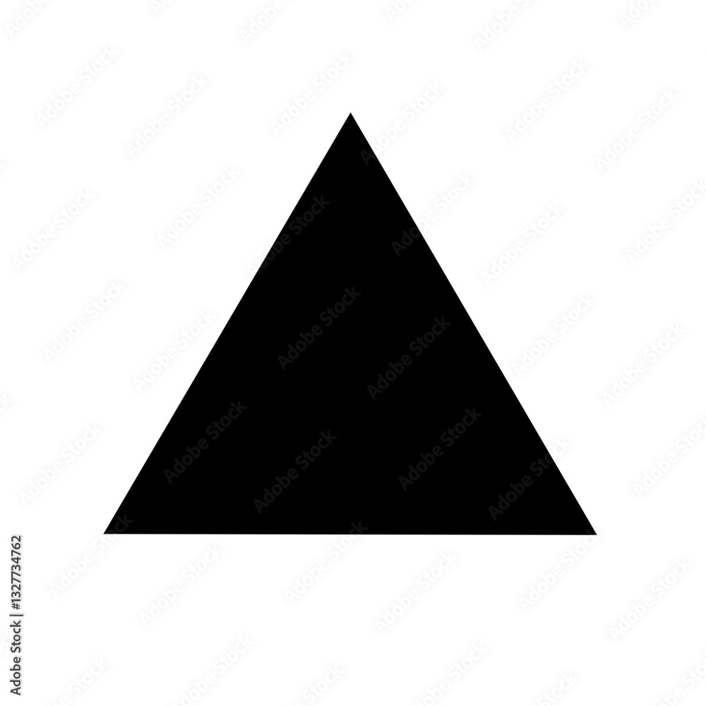 Black equilateral triangle, stark contrast, minimalist design, geometric shape, simple composition, monochrome, crisp edges, vector graphic style Black equilateral triangle, stark contrast, minimalist design, geometric shape, simple composition, monochrome, crisp edges, vector graphic style