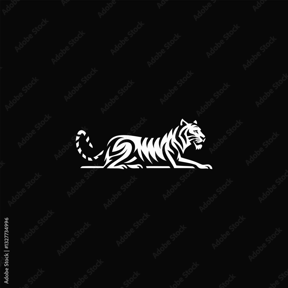 Obraz premium Fierce Majesty Tiger Emblem