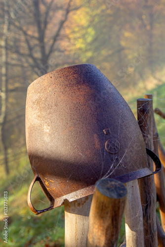 old rusty metal bucket