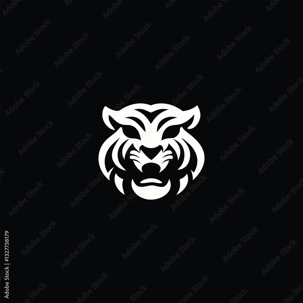 Obraz premium Dynamic Tiger Face Logo Design
