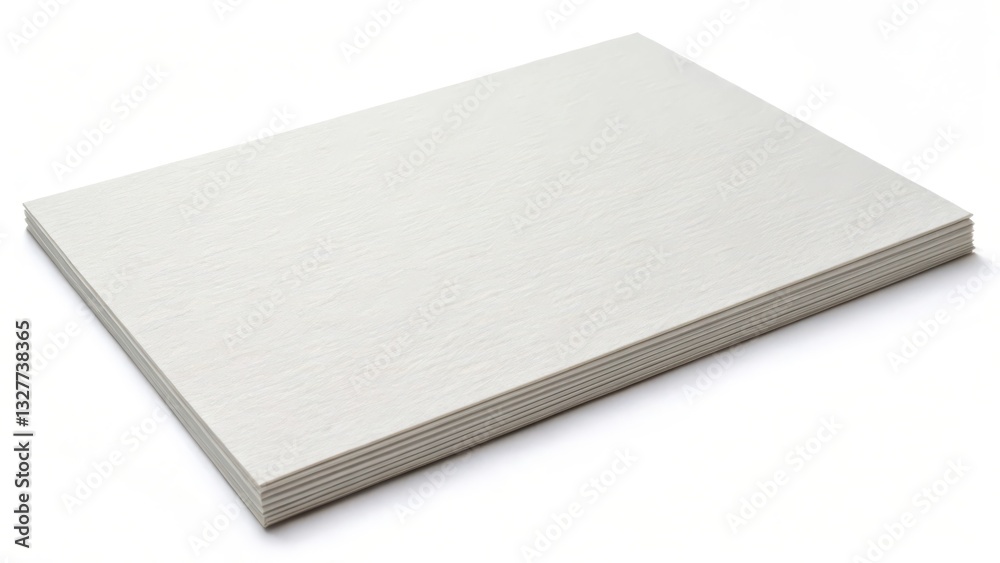 Stack of Paper on White Background Stack of Paper on White Background