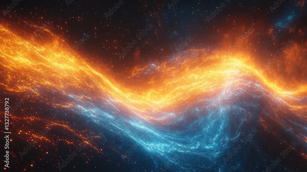 Abstract swirling flames, cosmic energy flow Abstract swirling flames, cosmic energy flow