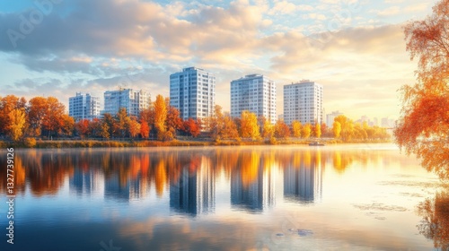 Beautiful Urban Reflections During Golden Hour