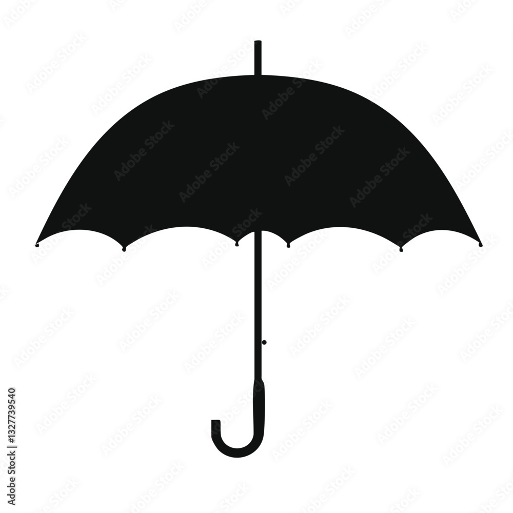 Minimalist umbrella silhouette, black and white, clean lines, simple design, iconic shape, negative space, high contrast, vector graphic style Minimalist umbrella silhouette, black and white, clean lines, simple design, iconic shape, negative space, high contrast, vector graphic style