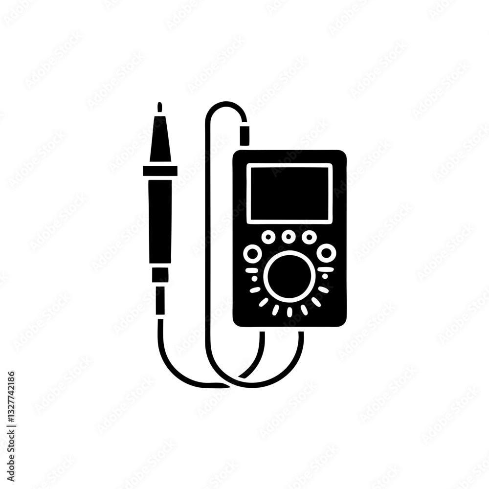 creative details multimeter icon vector illustration