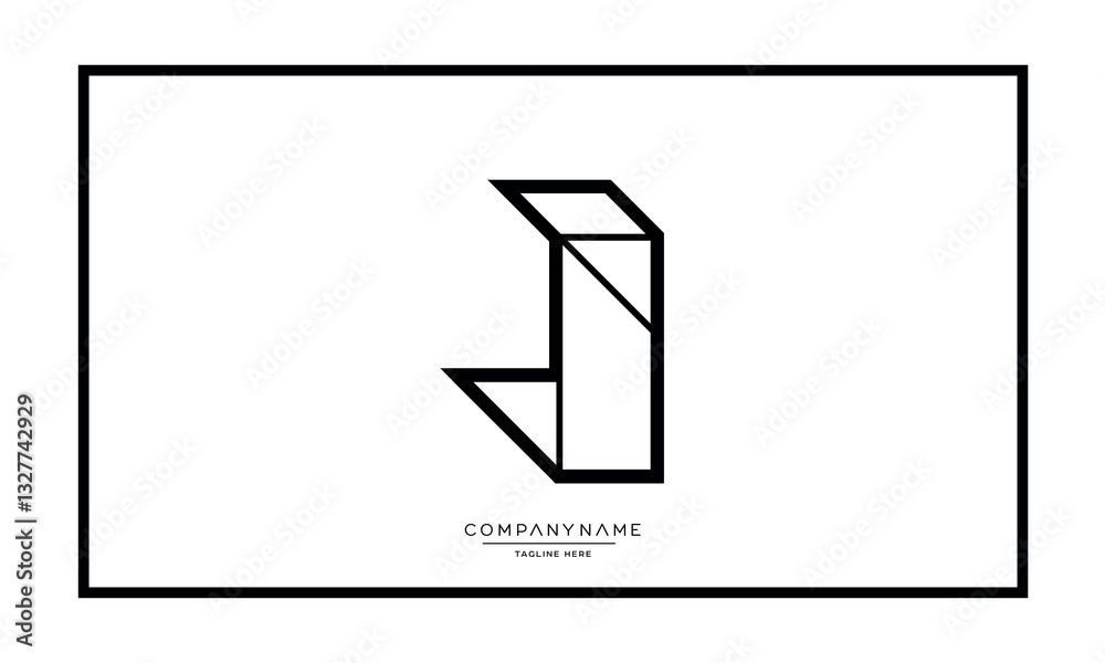 Naklejka premium J or JJ Alphabet letters logo vector monogram