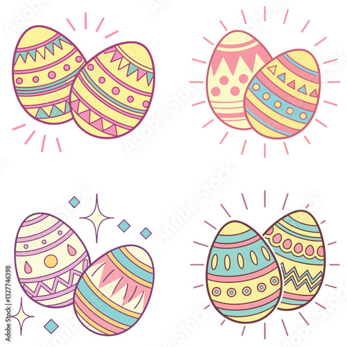  Colorful Easter Celebration with Painted Eggs, Spring Flowers, Festive Decorations, and Bunny-Themed Holiday Setup for Seasonal Joy and Family Gatherings