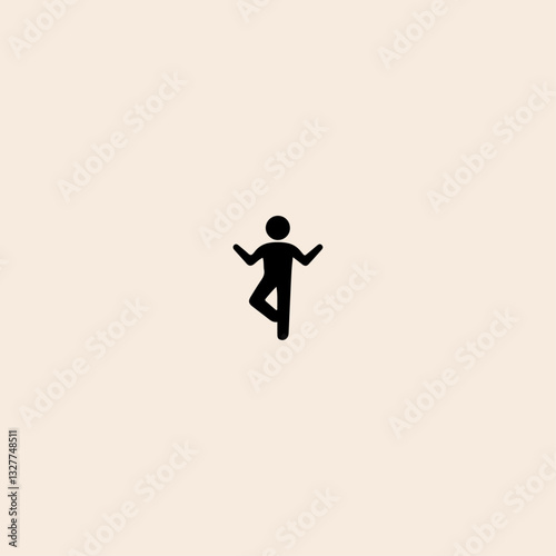 Yoga icon flat vector design. 