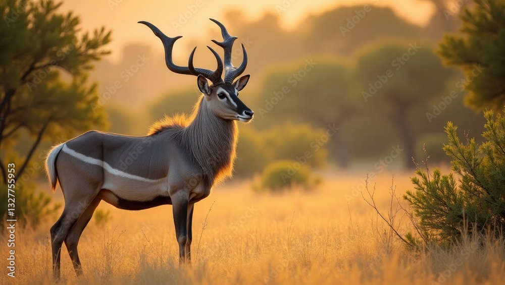 Obraz premium Male Kudu in its natural habitat