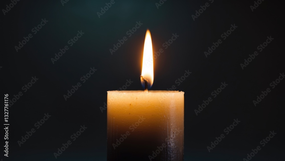 Candles in darkness, flame of a candle flickering in the shadows. Candles in darkness, flame of a candle flickering in the shadows.