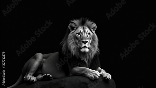 Lion, Monarch in monochrome