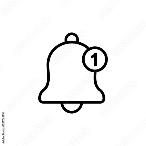 Bell icon logo design. Notification sign and symbol for web site design