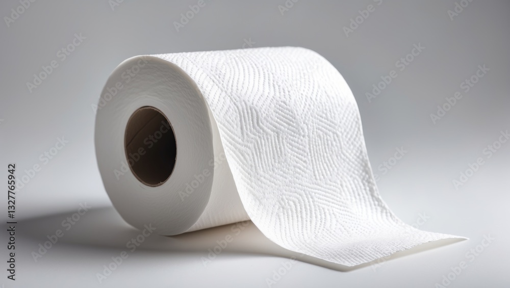 Toilet paper set apart on a white background. Toilet paper set apart on a white background.