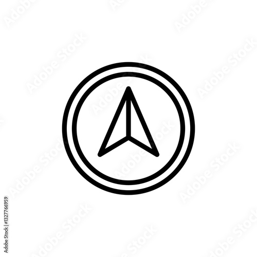 Compass icon logo design. arrow compass icon sign and symbol