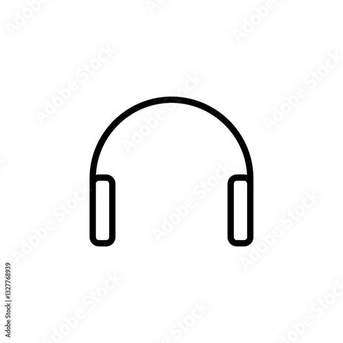 Headphone icon logo design. Headvector sign and symbol