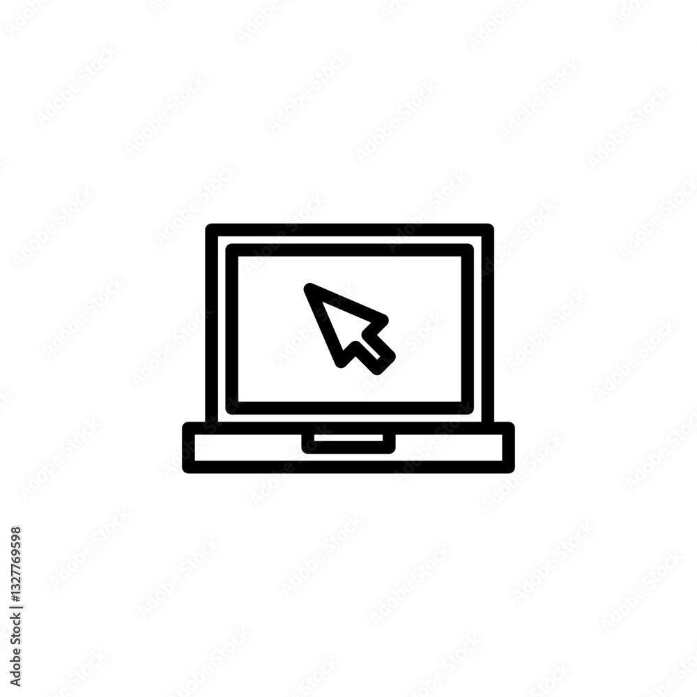 Laptop icon logo design. computer sign and symbol Laptop icon logo design. computer sign and symbol