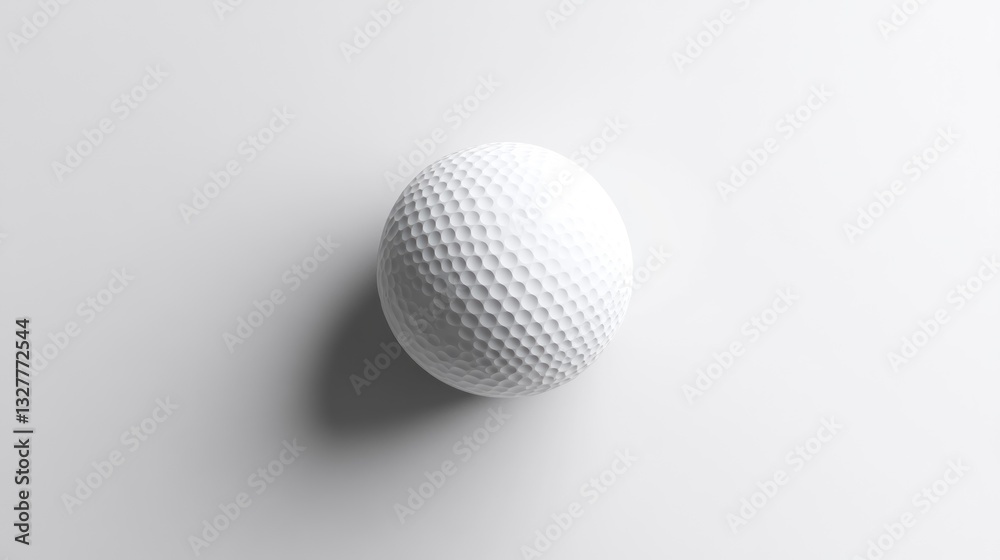 HighQuality Golf Ball on a Clean White Background Ideal for Sports and Recreation Themes HighQuality Golf Ball on a Clean White Background Ideal for Sports and Recreation Themes